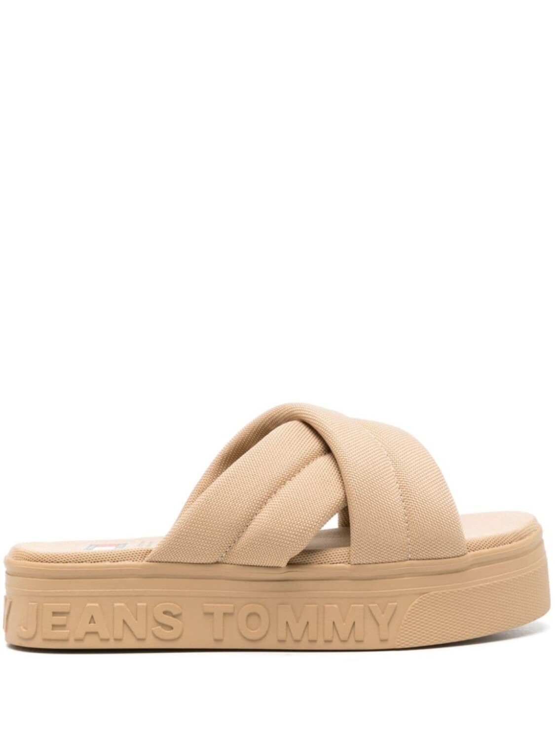 

Шлепанцы с тисненым логотипом Tommy Jeans, бежевый
