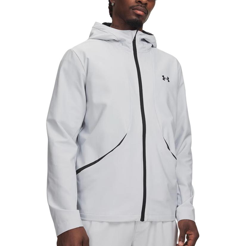 

Under Armour Куртка мужская серо-белая с капюшоном Moderate Others