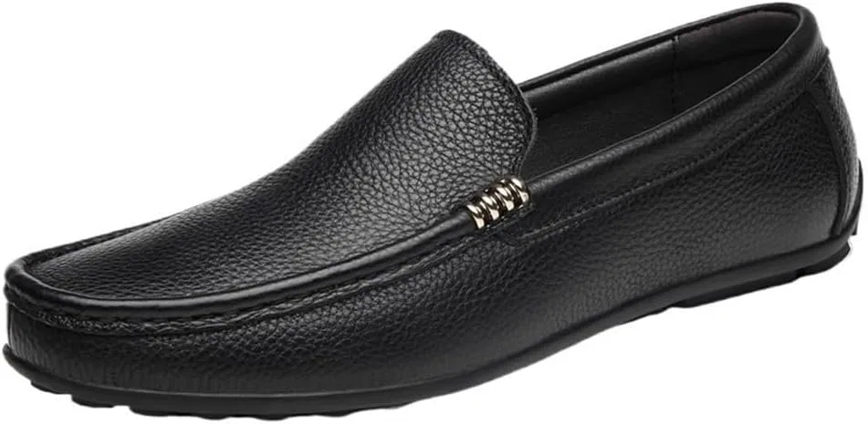 Мокасины кожаные нубук мужские, Black DHFIRUFSHLO