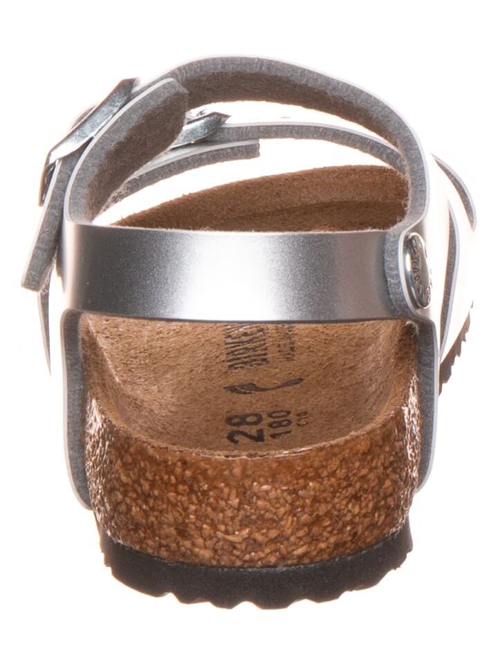 Классические босоножки Birkenstock, серебряный — фото 3