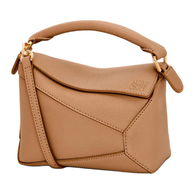 

LOEWE Пазл Мягкая Телячья Кожа Сумка Через Плечо Мини Женская Цвет Ириска