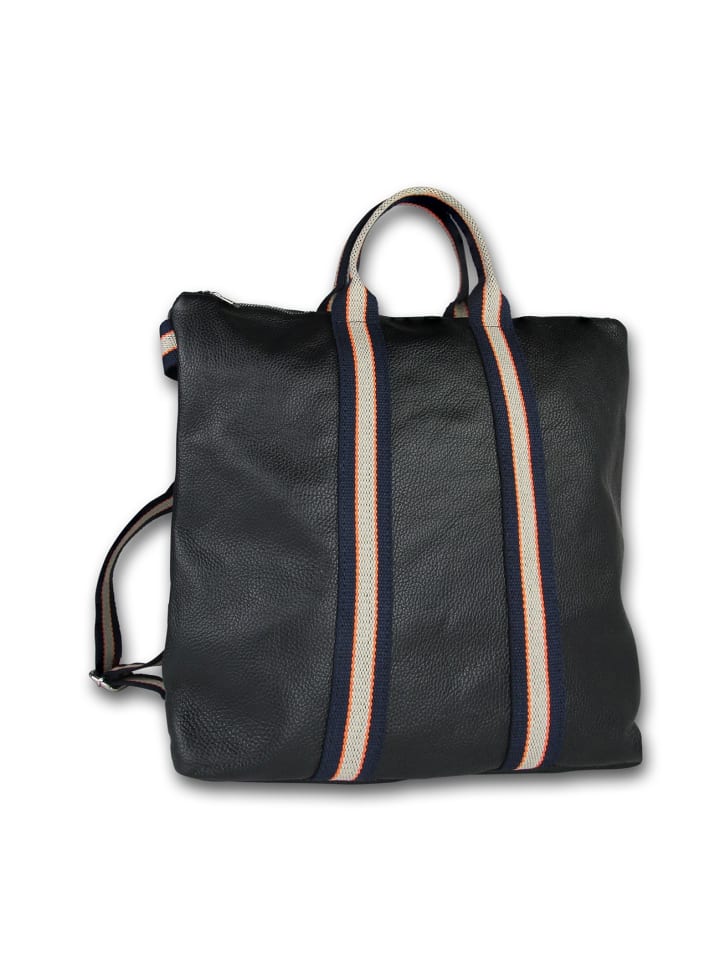 

Кожаный, брезентовый городской рюкзак Toscanto, черный, синий, бежевый, примерно 43 см