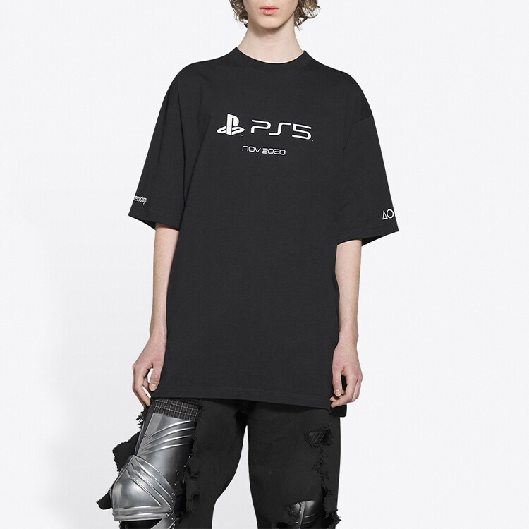 Футболка Balenciaga x PlayStation Boxy, черный — фото 3