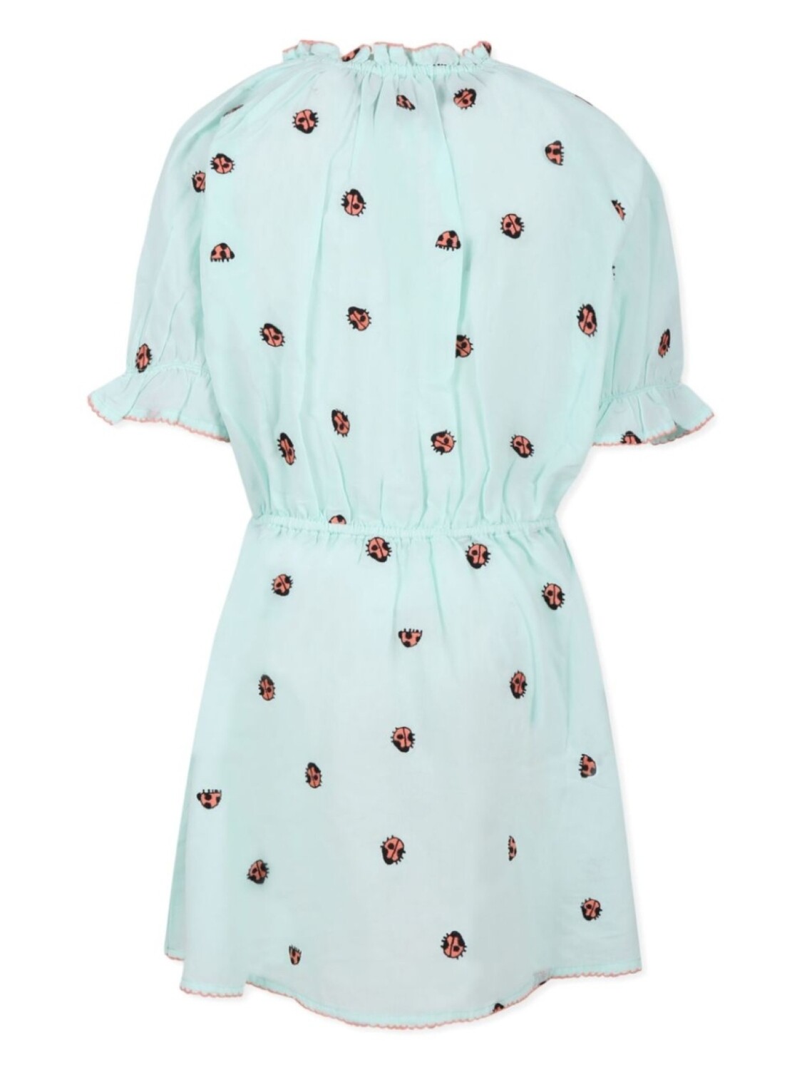 Платье с вышивкой божьей коровки Stella McCartney Kids, зеленый — фото 2