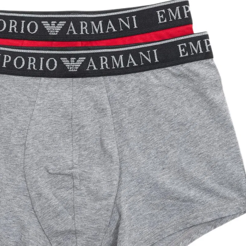 Боксеры EMPORIO ARMANI 2 шт красный+серый — фото 4