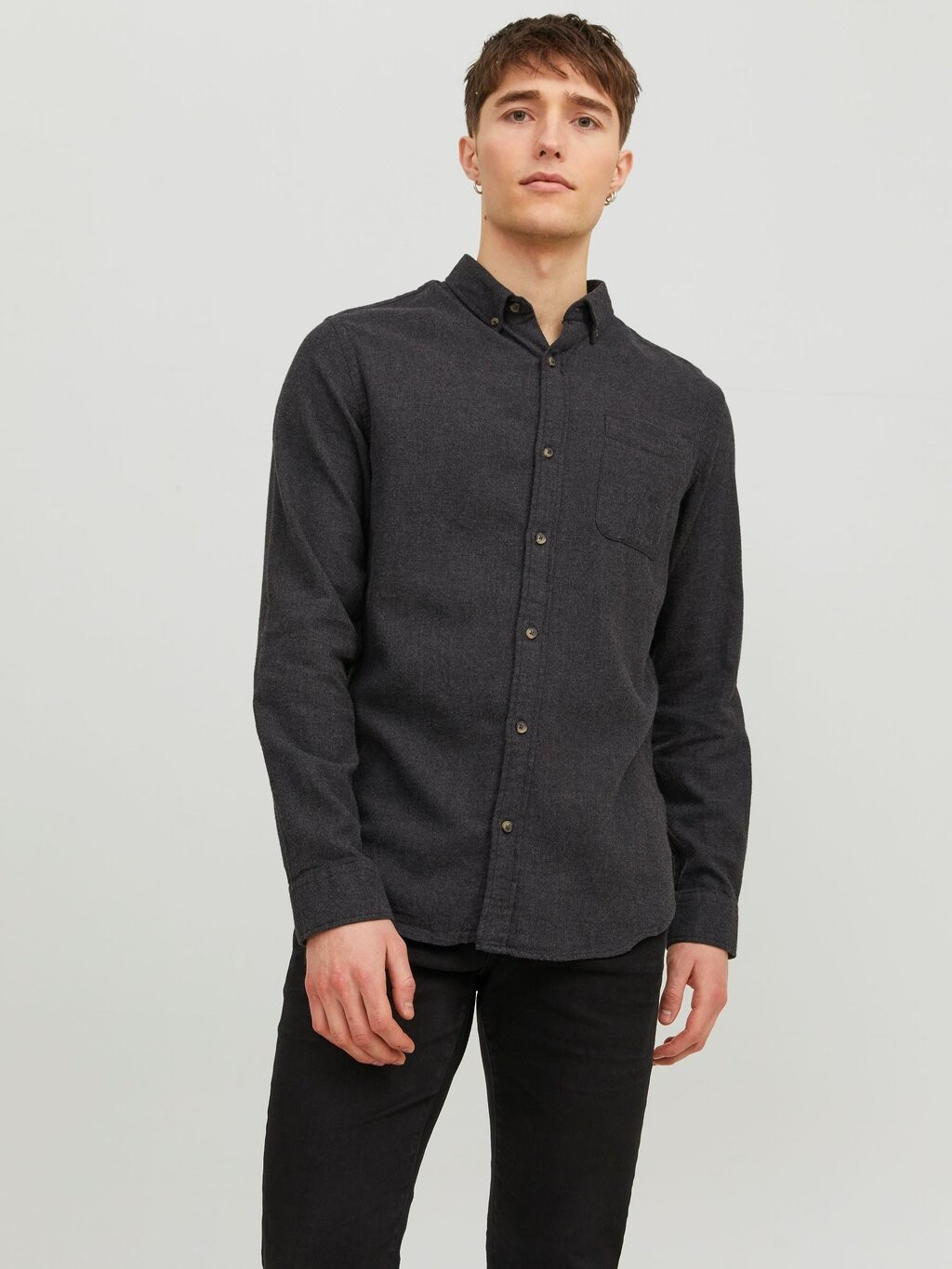 

Рубашка JJECLASSIC MELANGE LS SN Jack & Jones, темно-серый