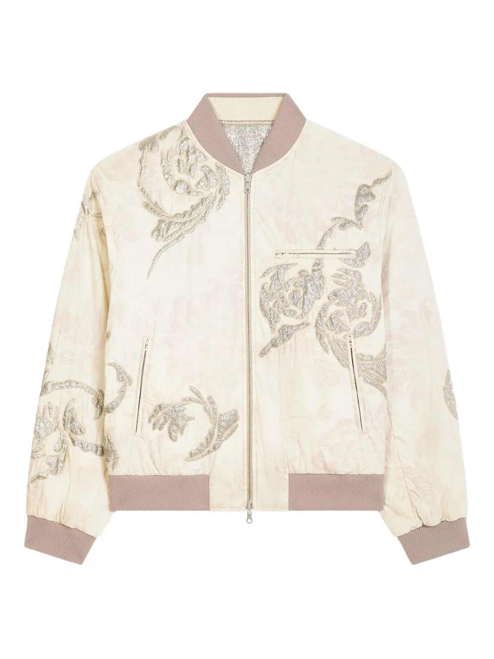 

Бомбер с вышивкой DRIES VAN NOTEN, нейтральный