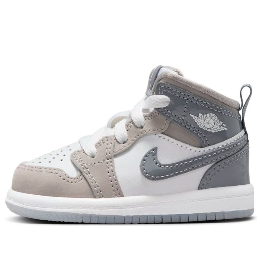 

Кроссовки (TD) Air Jordan 1 Mid SE 'White Medium Grey Cool Grey', белый