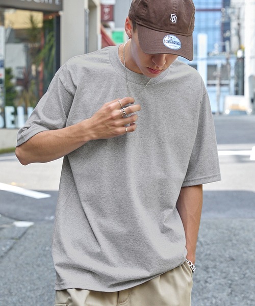 

PRO CLUB Футболка из плотной ткани, круглый вырез, короткий рукав, Pro Club, серый