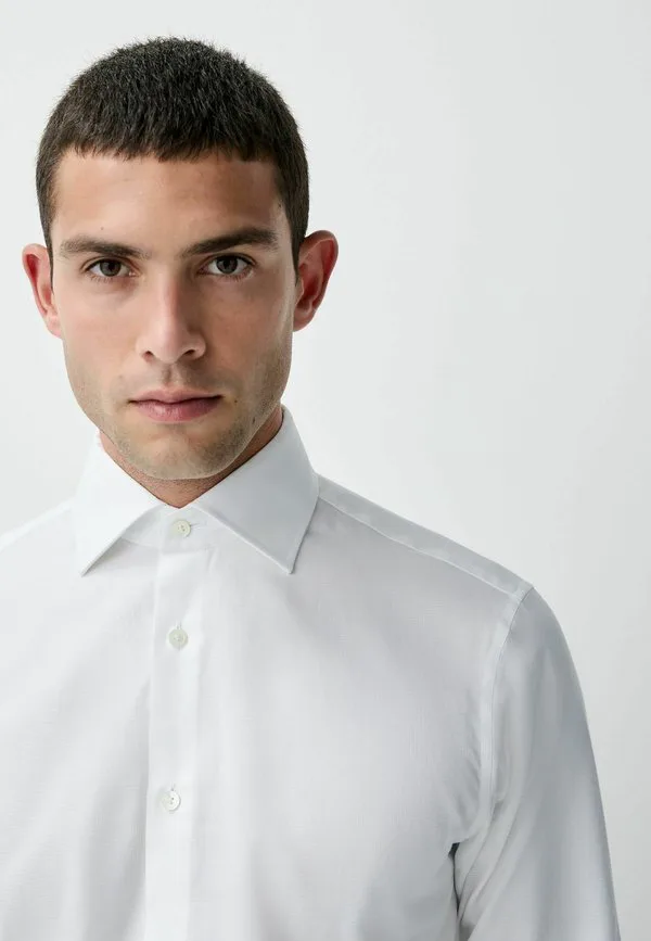 Фирменная фактурная рубашка Next, White With Trim — фото 4