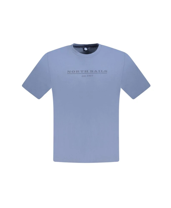 

Синяя хлопковая мужская футболка с логотипом. North Sails, синий