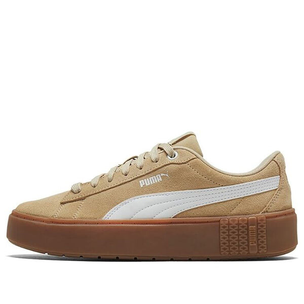 Кроссовки smash platform v2 suede 'pale khaki' Puma, хаки