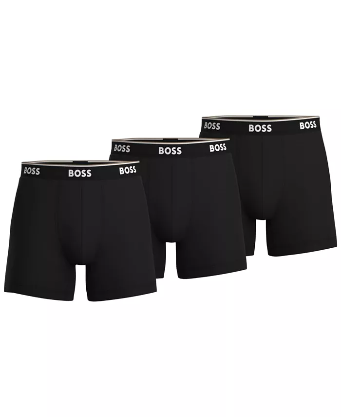 

Мужские боксеры 3 шт. однотонные Hugo Boss, черный