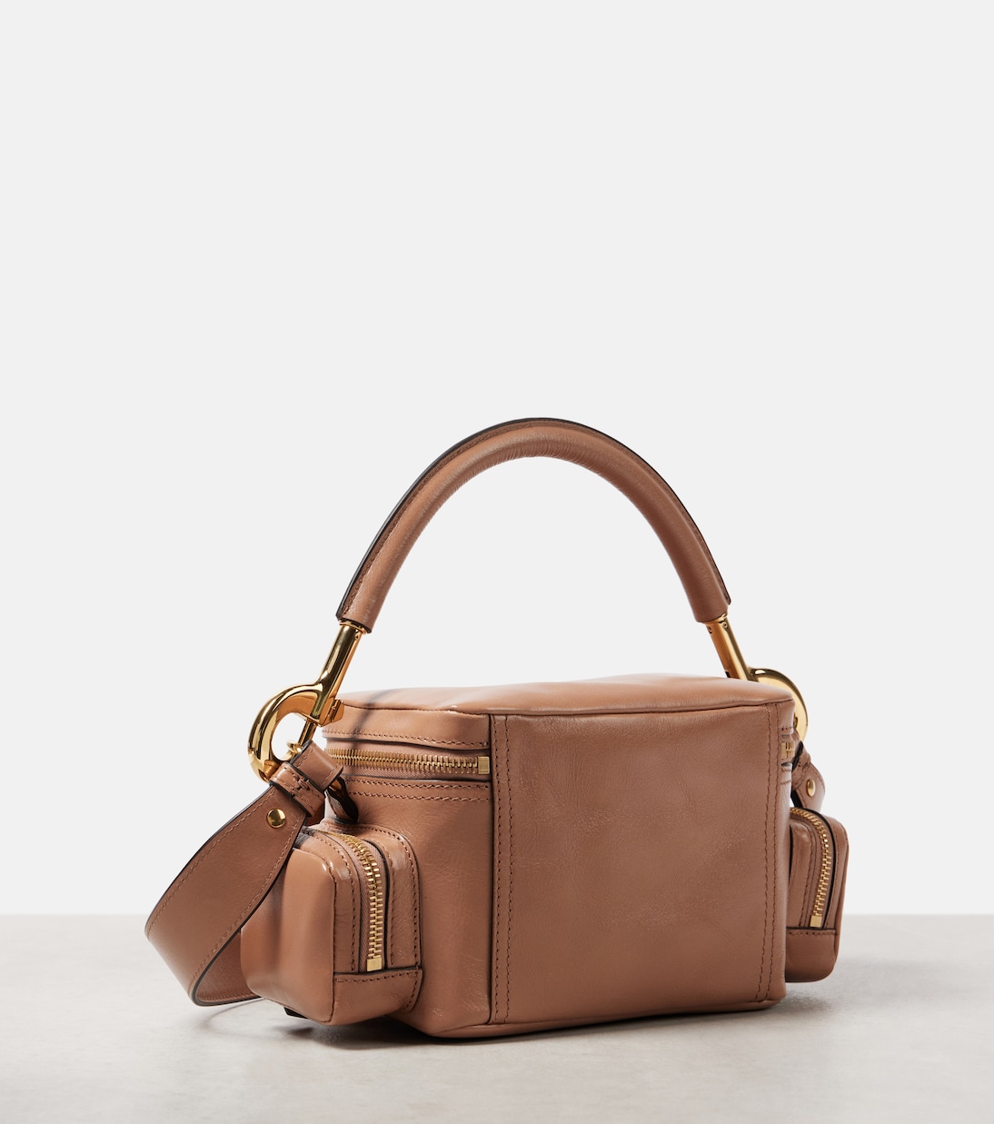 Маленькая кожаная сумка через плечо для камеры Chloé, Woodrose — фото 4