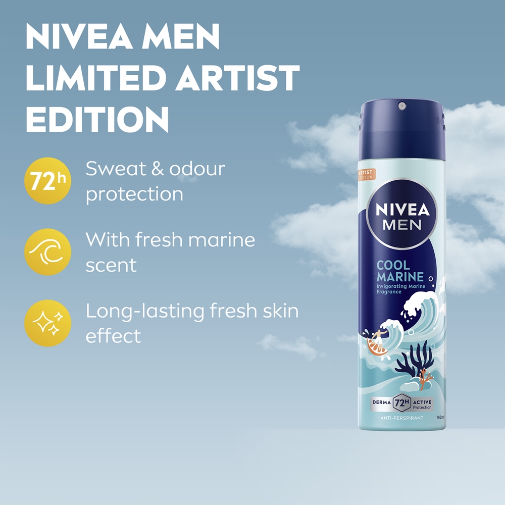 Антиперспирант-Спрей с морским ароматом для мужчин Nivea, 150 мл — фото 3