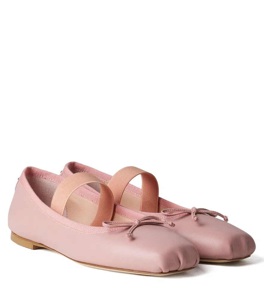 Кожаные балетки Dolce&Gabbana Kids, розовый