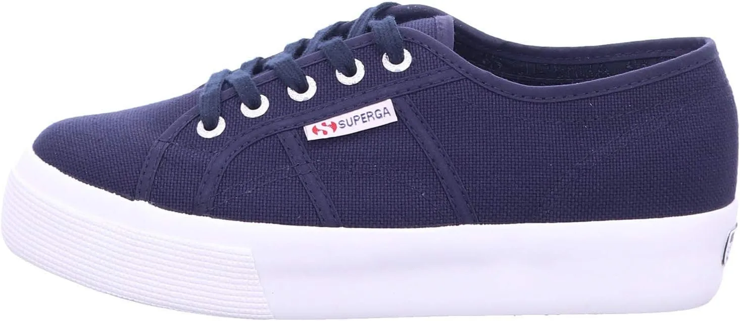 Унисекс взрослые кроссовки Superga 2730-Cotu Oxford, белый/темно-синий — фото 2