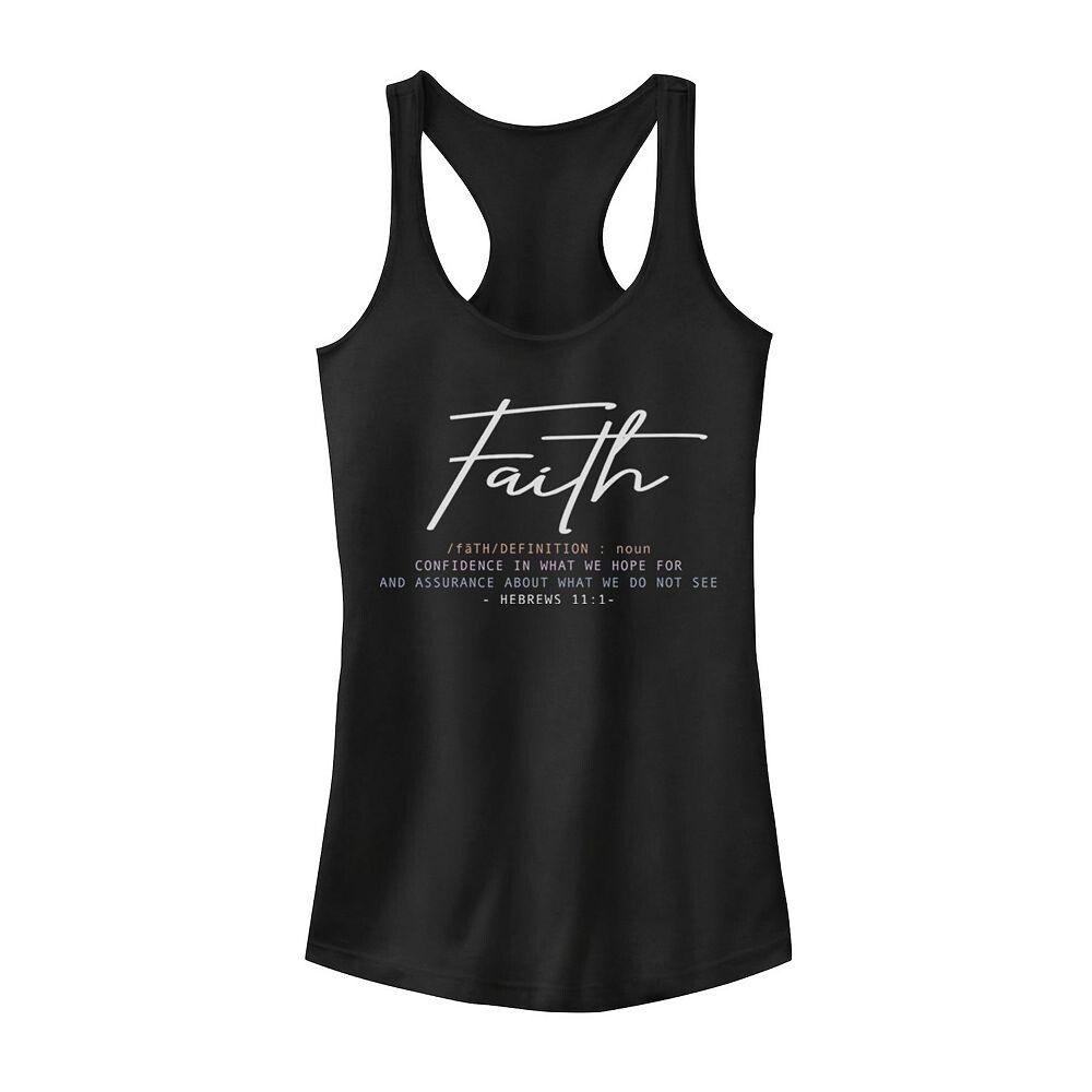

Майка с графическим рисунком Juniors' Faith Definition, черный