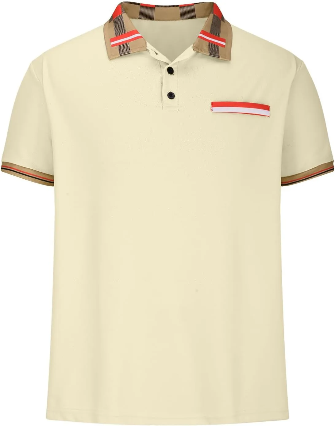 Мужская футболка с коротким рукавом slim fit, цветной блок и карманами — фото 2