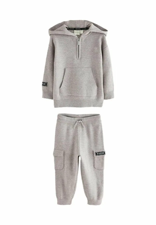Свитер с застежкой-молнией на воротнике и вшитыми штанинами Baker By Ted Baker, Grey