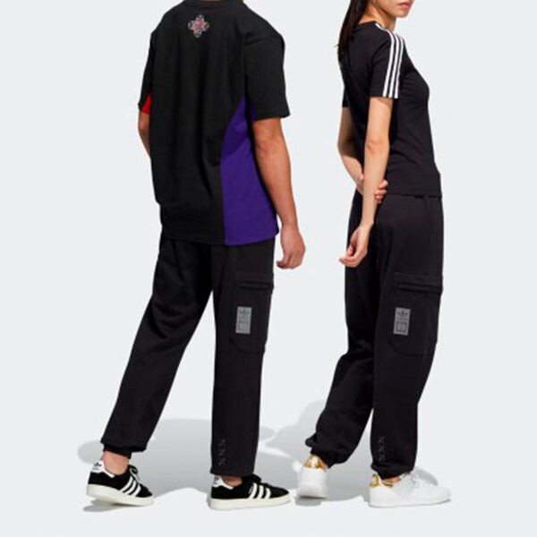 Спортивные штаны adidas originals x melting sadness Crossover Series Casual Splicing Sports Pants/Trousers/Joggers Black, мультиколор — фото 3