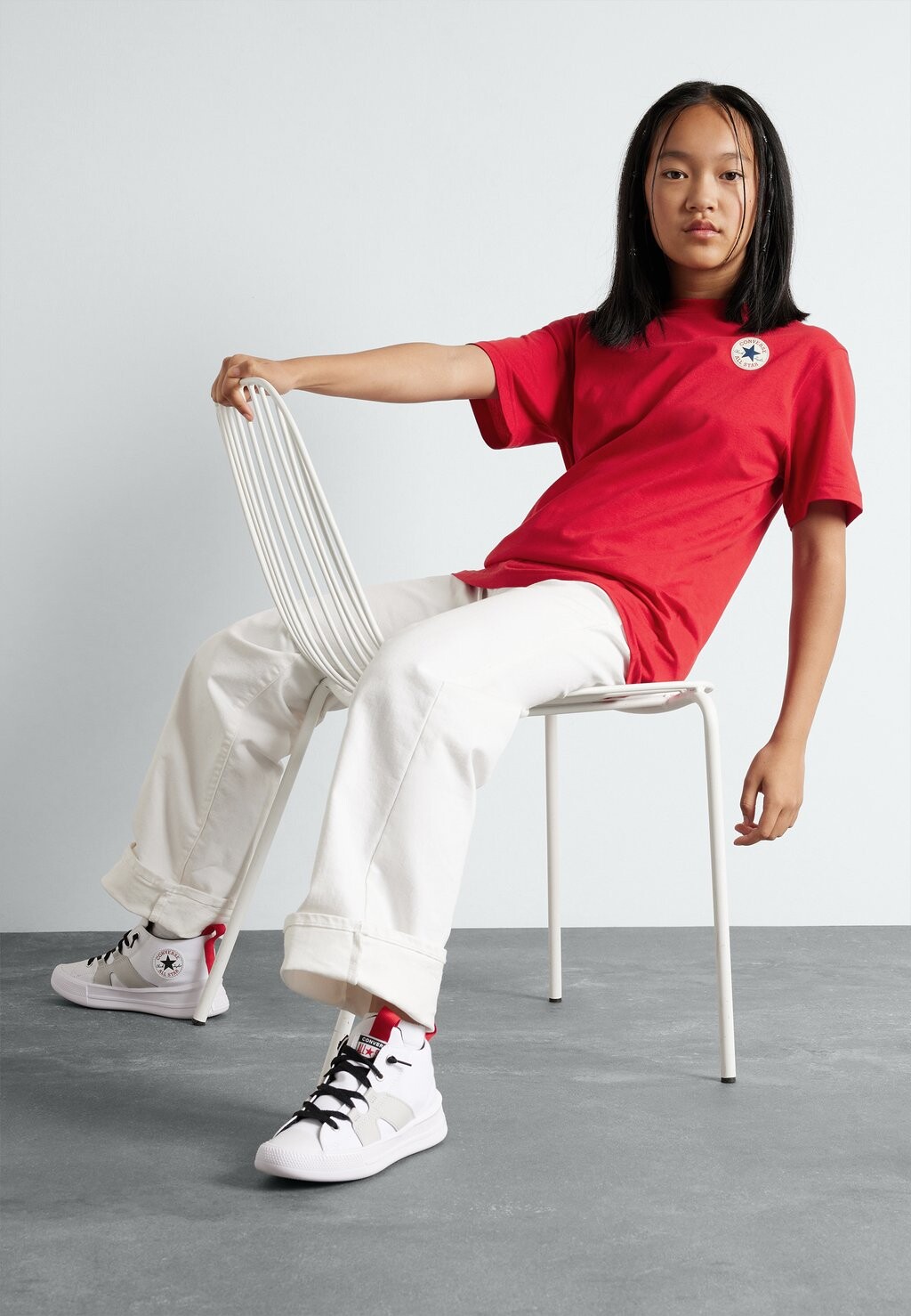 Базовая футболка Unisex Converse, цвет enamel red — фото 2