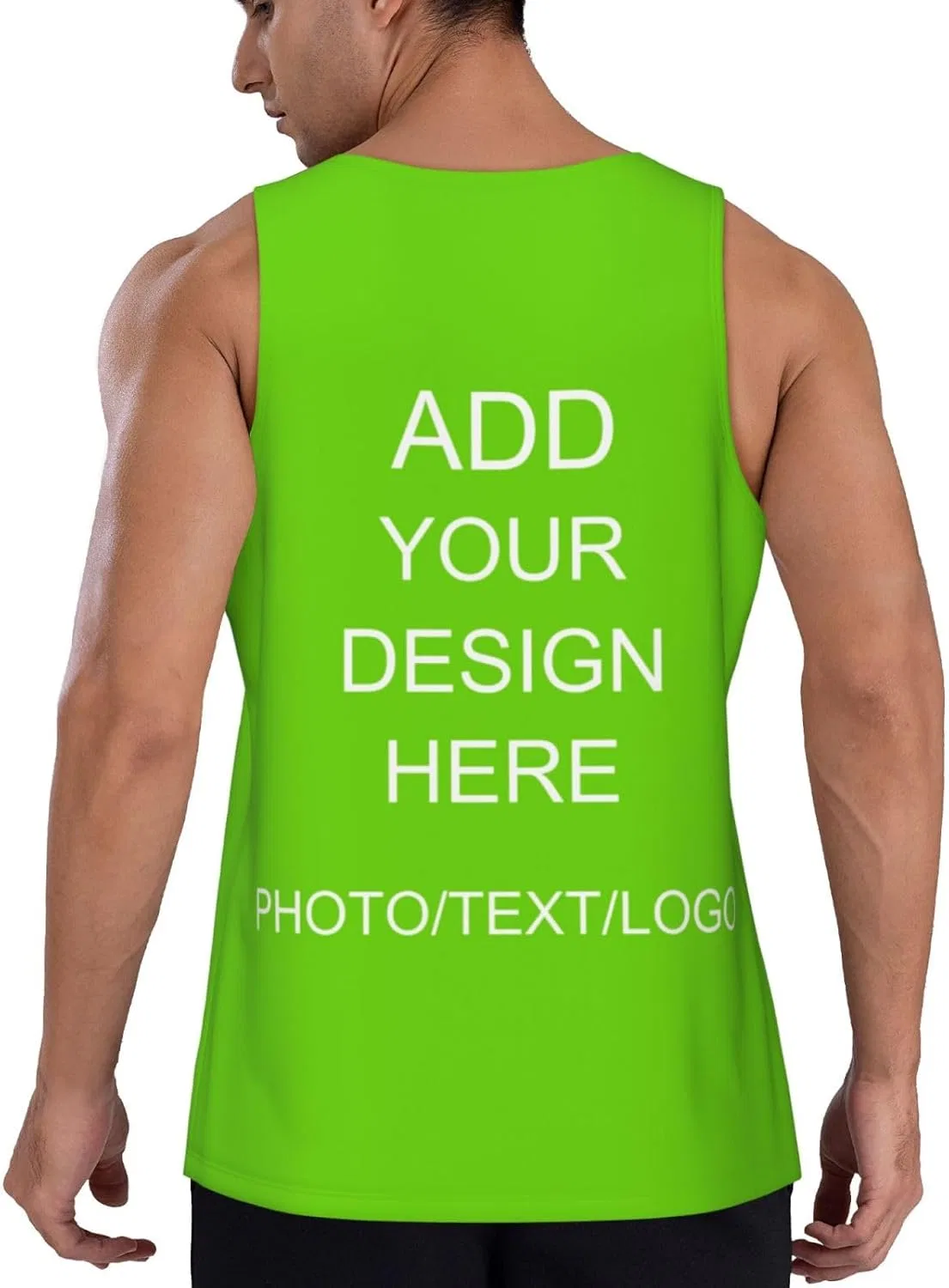 Мужской топ без рукавов Athletic Undershirts, Green4 — фото 3