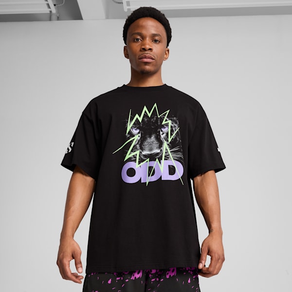 

Мужская баскетбольная футболка Scoot Purple Lab Puma, черный