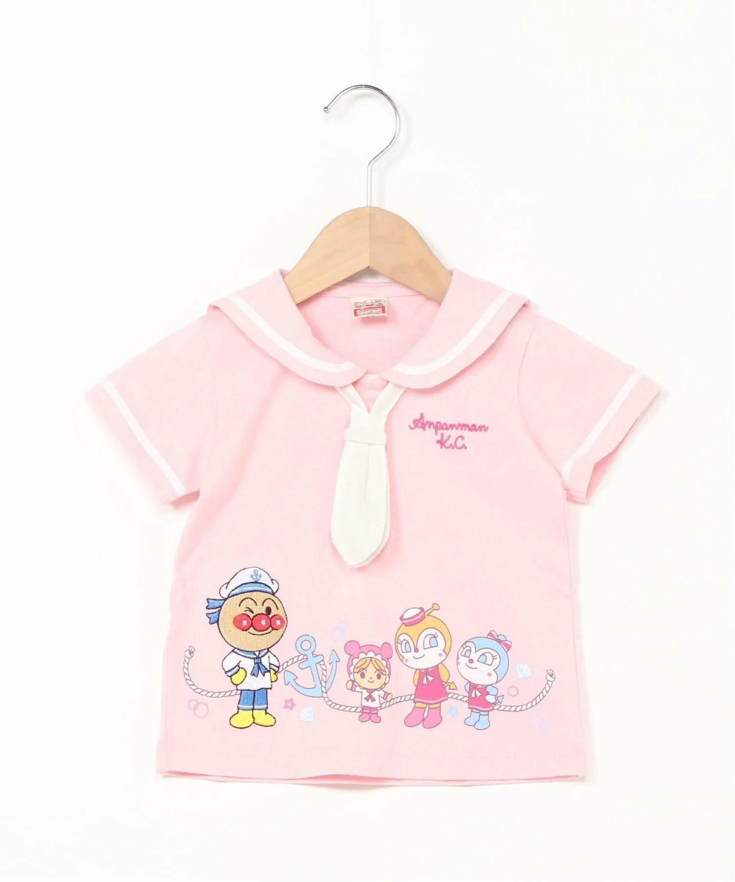 Детская коллекция ANPANMAN/(K) Футболка Anpanman Dokin-chan Marine Sailor Anpanman Kids Collection, pink — фото 2