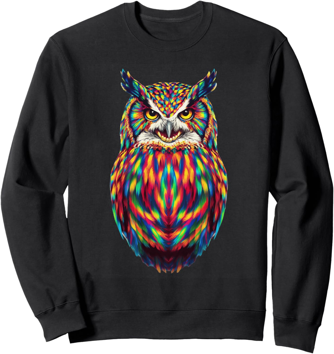 

Толстовка с разноцветной совой и птицей Owlbirdpassion