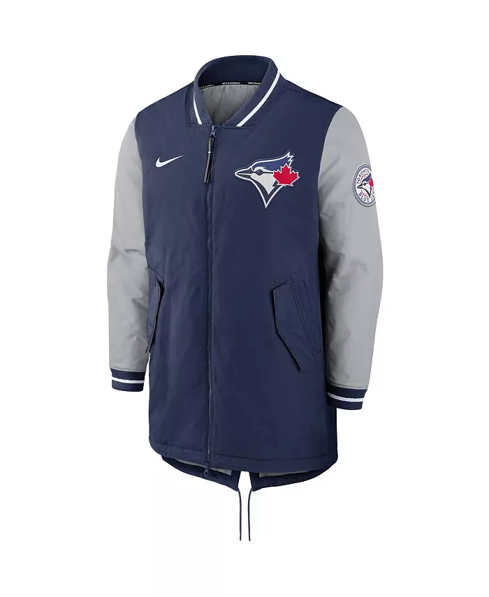 Мужская синяя бейсбольная куртка Toronto Blue Jays Dugout Performance на молнии Nike — фото 3