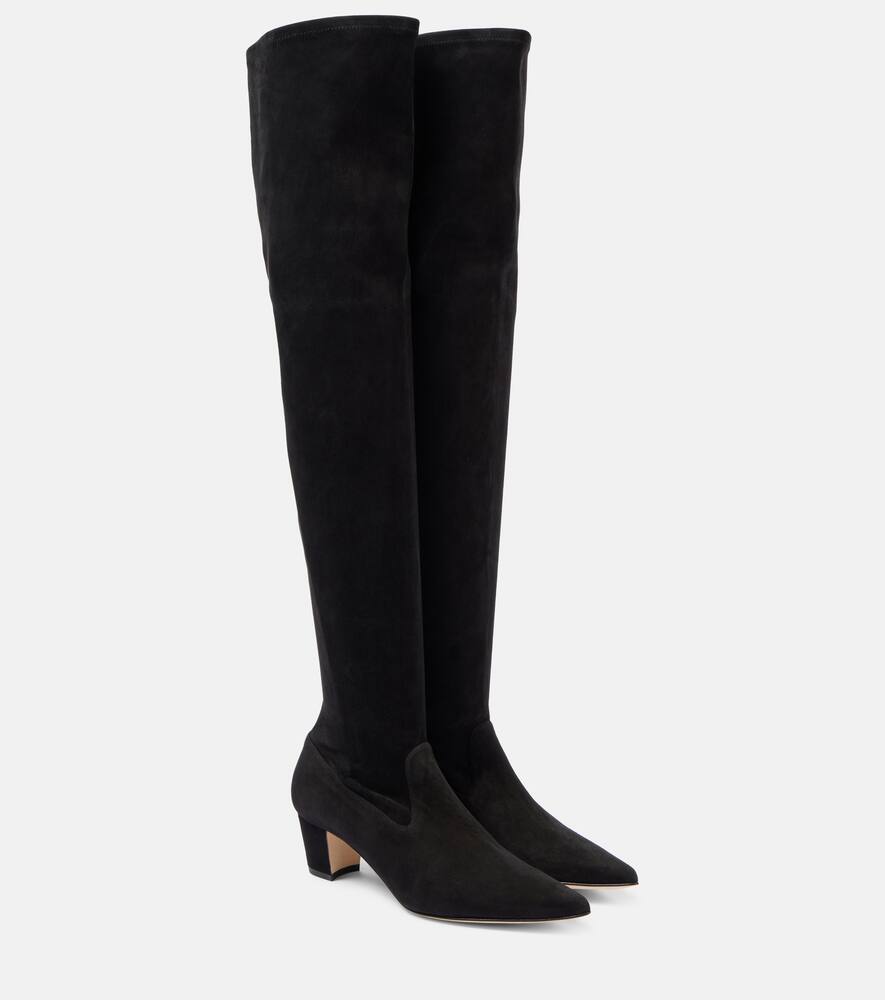 Ботфорты Lupasca 55 из замши Manolo Blahnik, 0015 Blck
