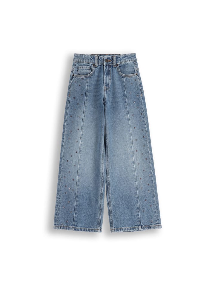 

Джинсы широкого кроя синего цвета Coccodrillo