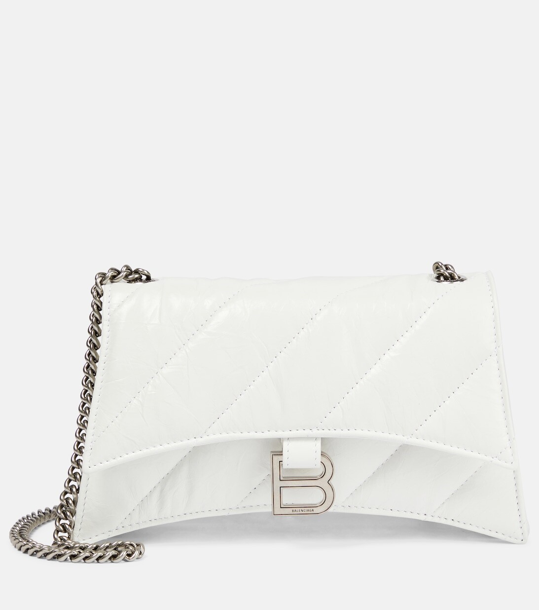 

Кошелек Crush Mini из стеганой кожи на цепочке Balenciaga, белый