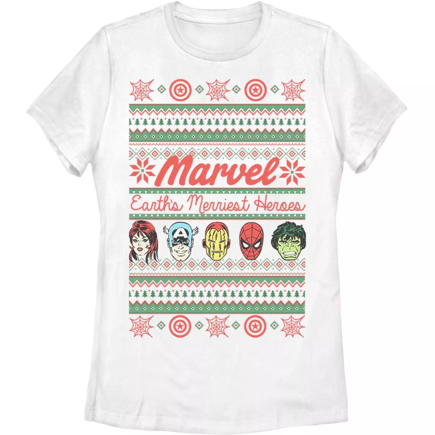 

Детская футболка с рождественскими комиксами Marvel Merryest Heroes Licensed Character