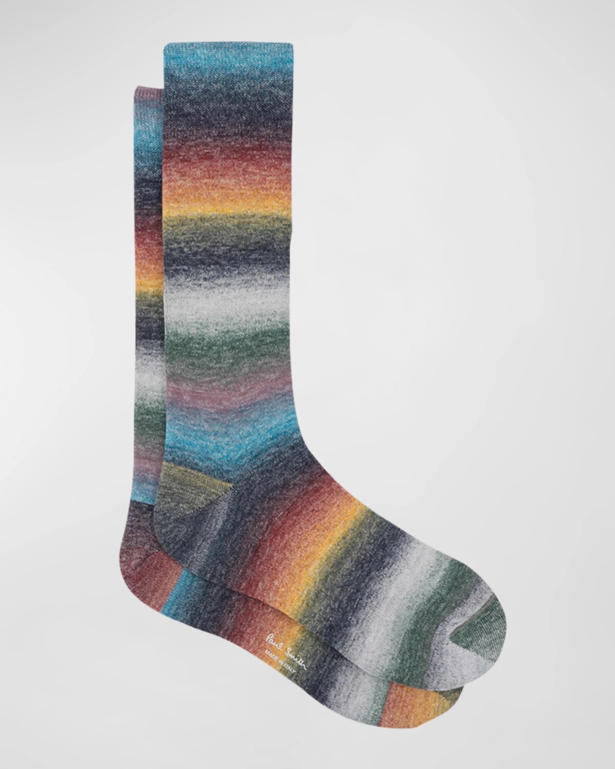 

Мужские фирменные носки с полосками омбре Paul Smith, мультиколор