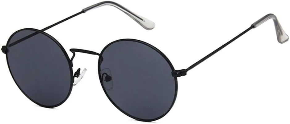 

Солнцезащитные очки Shiratori унисекс в стиле ретро, ​​золотисто-красные, для отдыха, круглые, неполяризованные, с защитой от УФ-излучения UV400, Black Grey