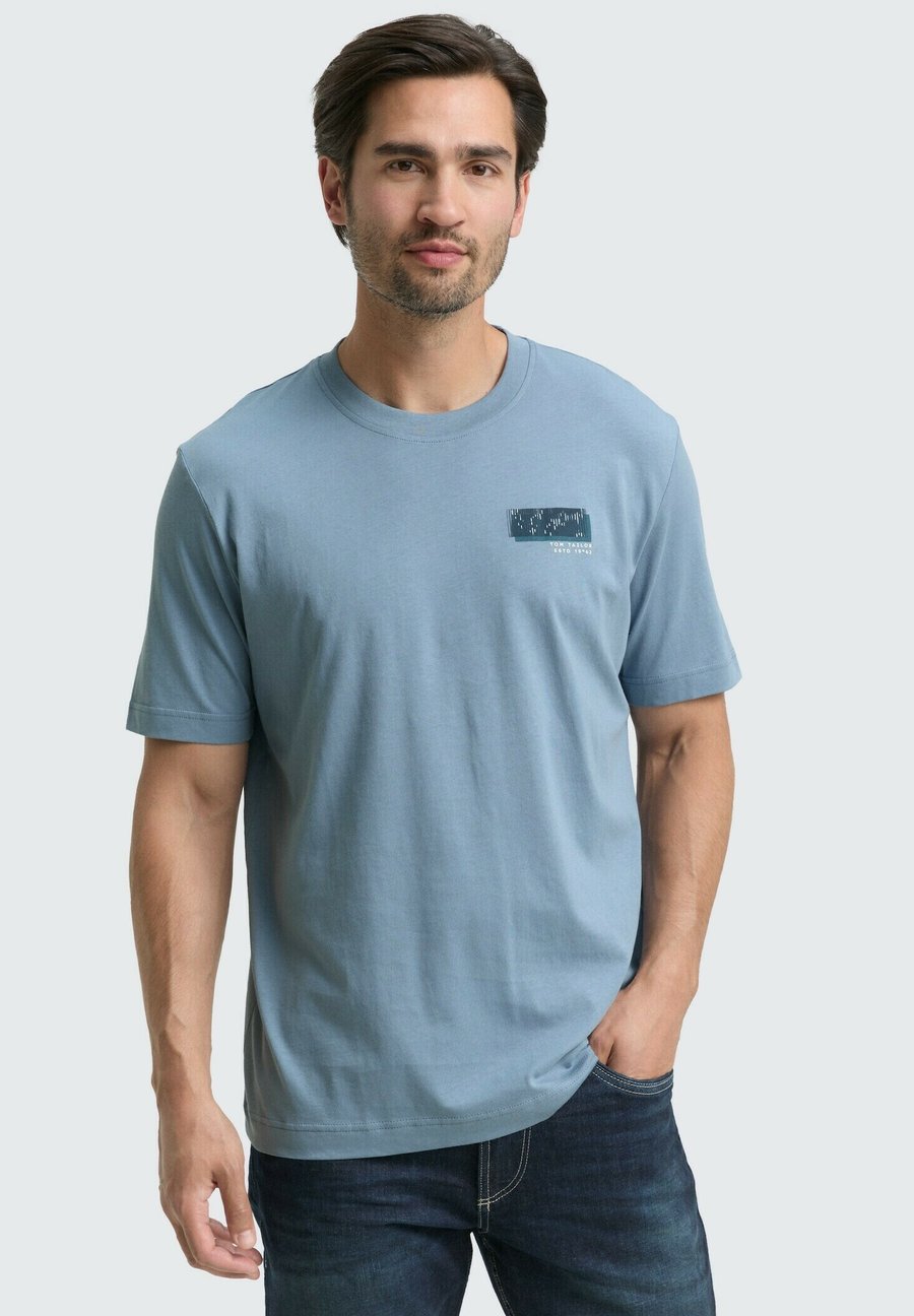 

Футболка TOM TAILOR Print T-shirt, Faded Denim Blue/Blue, Синий, Футболка TOM TAILOR Print T-shirt, Faded Denim Blue/Blue