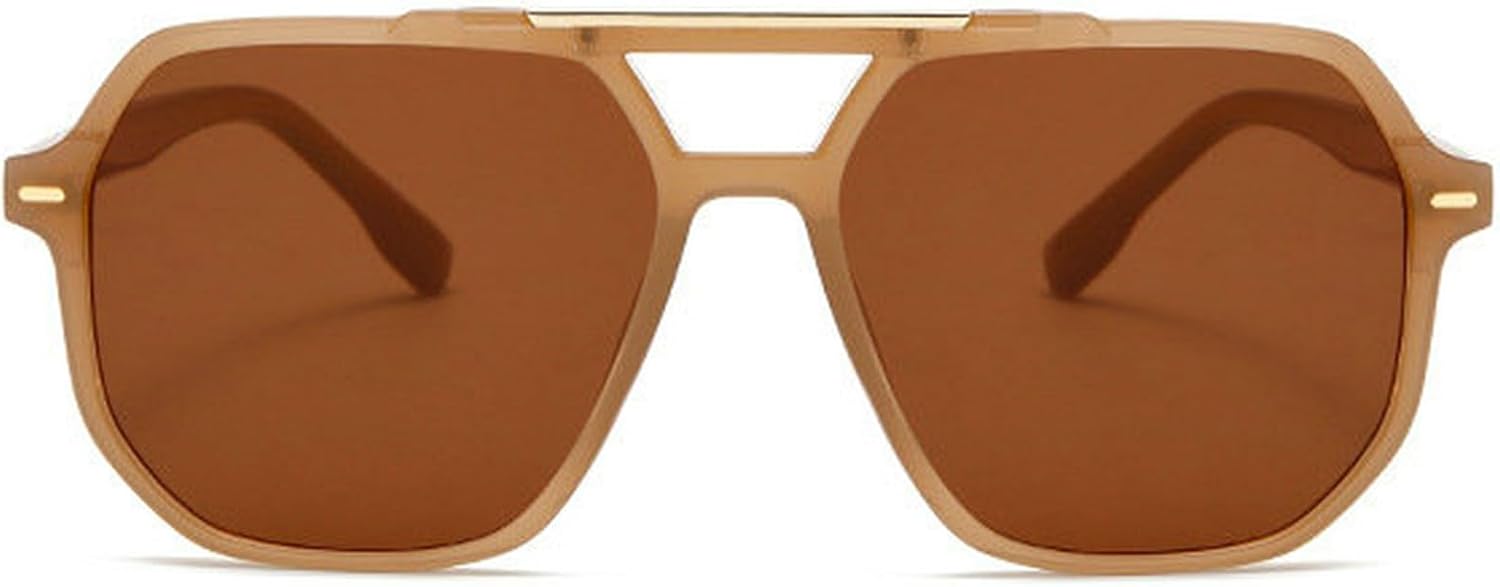 

Винтажные солнцезащитные очки-пилот большого размера от Helena для женщин и мужчин, в стиле ретро 70-х годов, квадратные, с двойной дужкой, защита от УФ-излучения UV400, C5