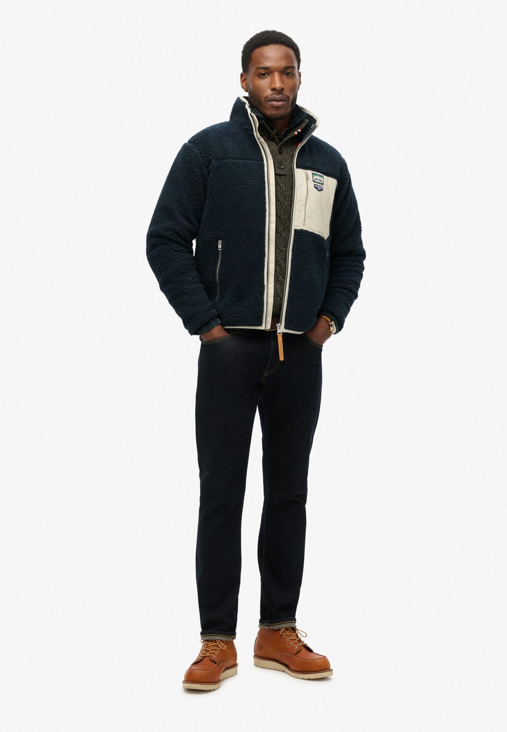 

Флисовая куртка Superdry, синий
