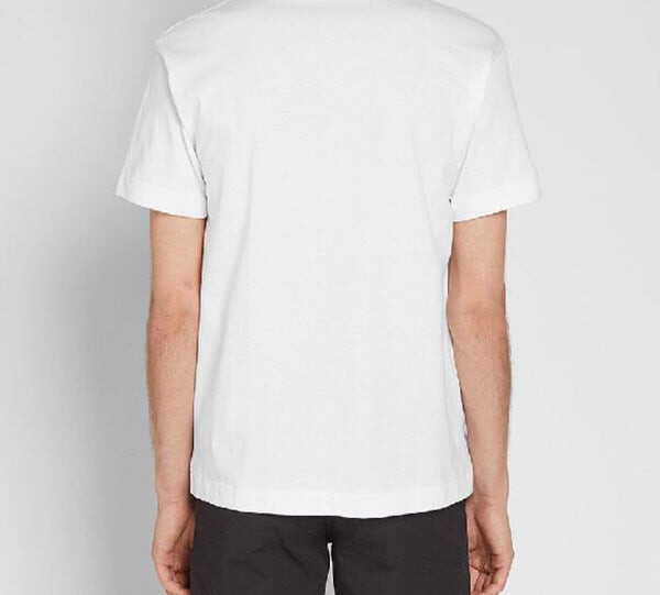 Футболка long heart printing short sleeve 'white red' Comme Des Garcons Play, белый — фото 3
