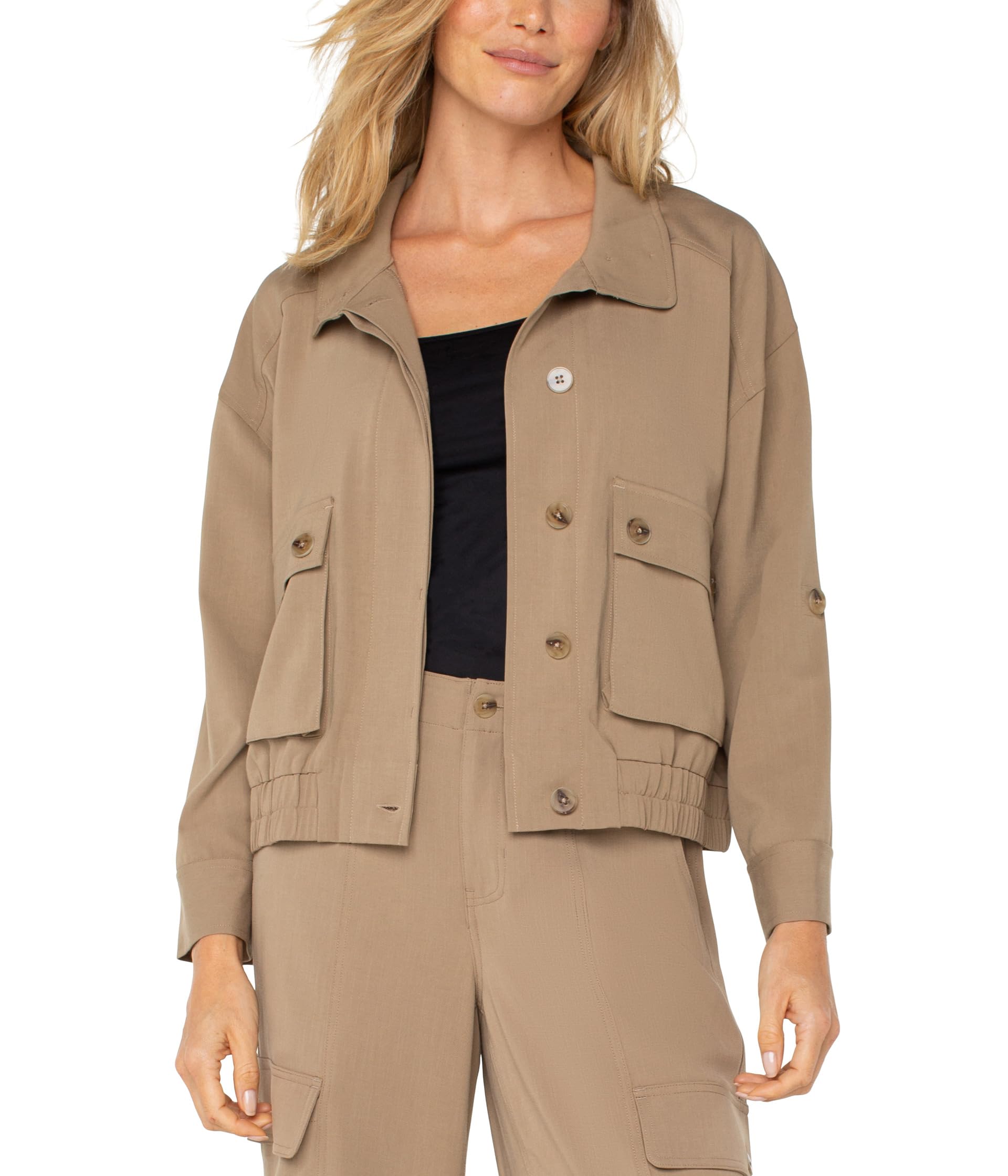 

Куртка Liverpool Los Angeles Utility Jacket with Cinch Hem, цвет Palo Santo