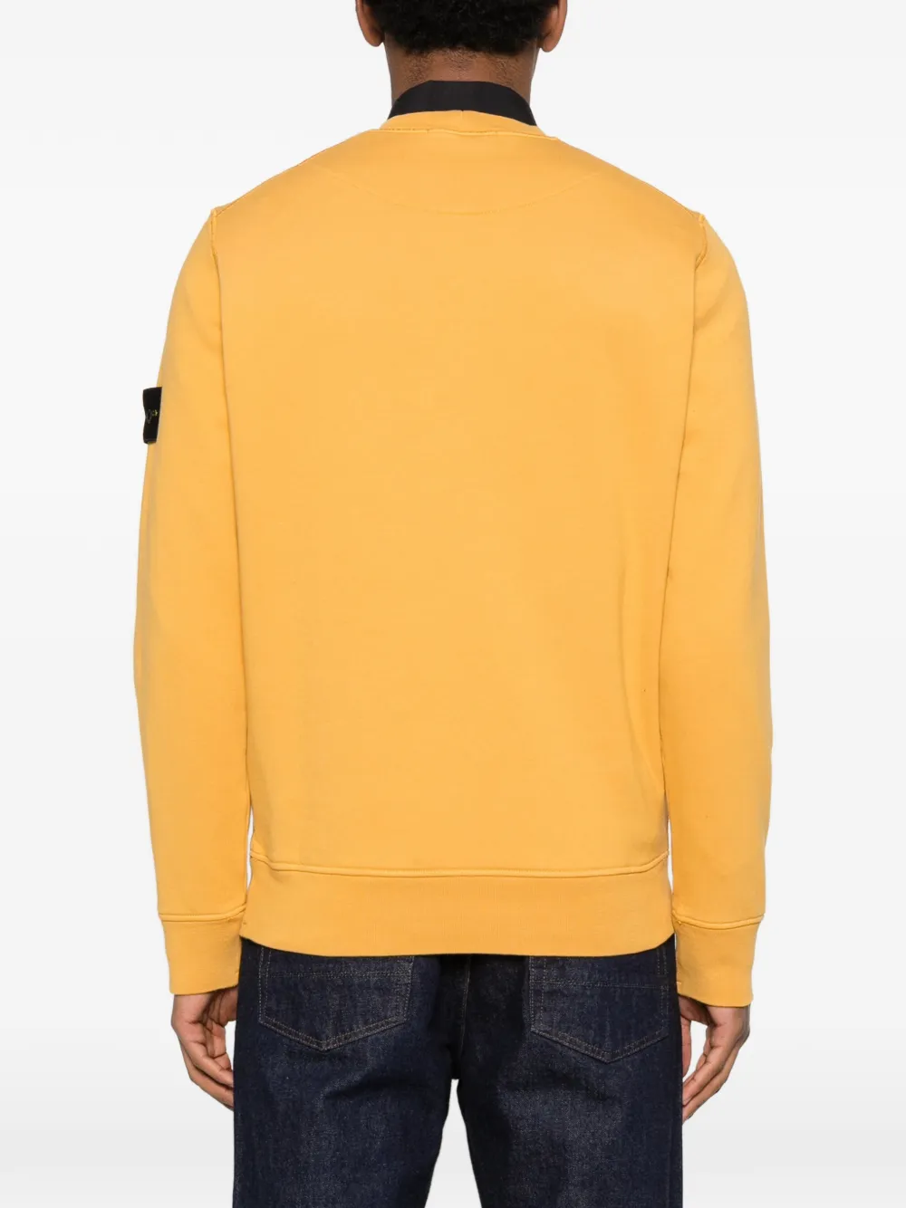 Свитшот с круглым вырезом Stone Island, желтый — фото 4