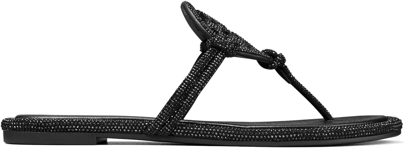 Сандалии на плоской подошве Miller Knotted Pave Tory Burch, цвет Perfect Black — фото 3