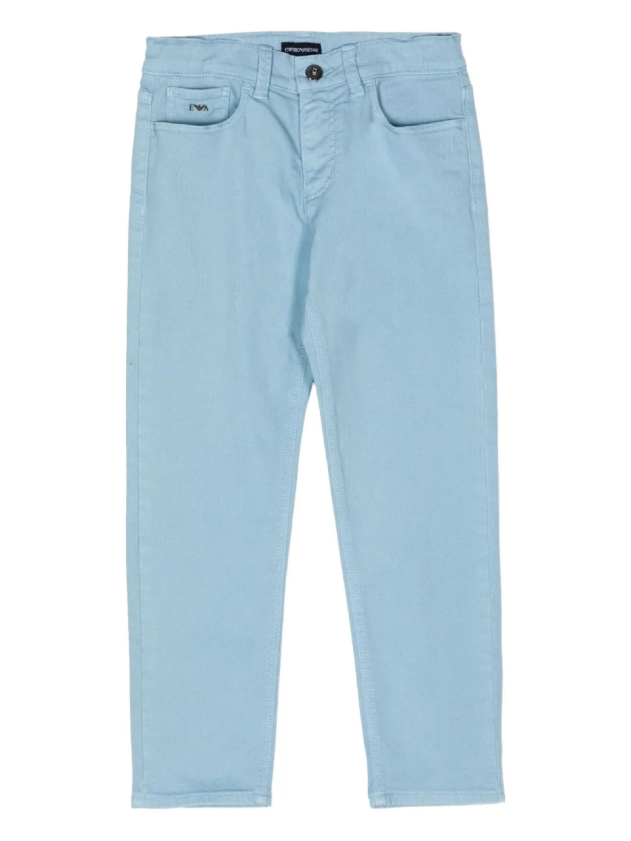 

Джинсы Emporio Armani Kids с логотипом и бляшкой, синий