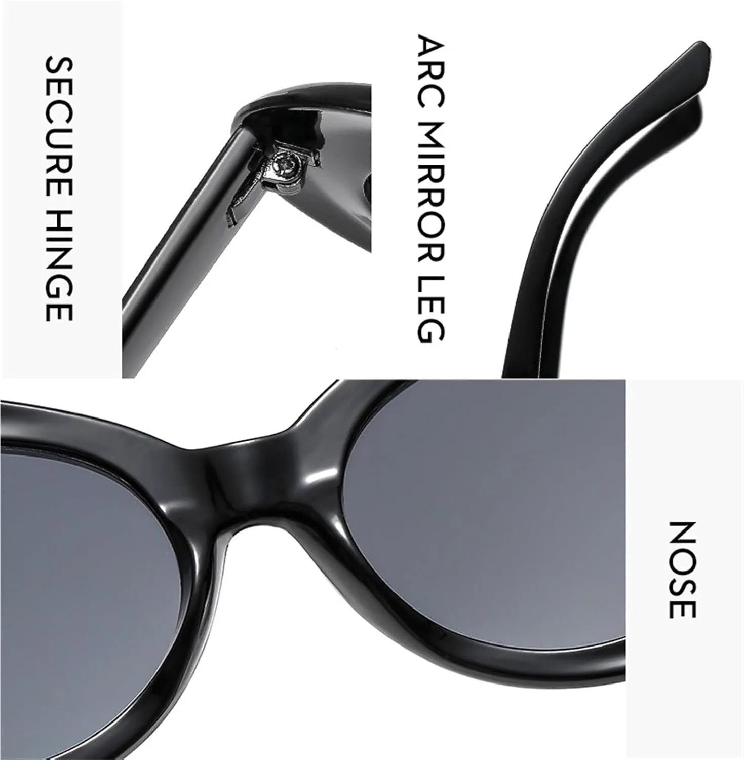 

Солнцезащитные очки для женщин и мужчин для активного отдыха на природе, в маленькой оправе, декоративные солнцезащитные очки для вечеринок Generic, Black