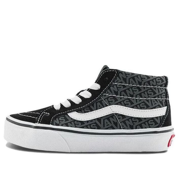 

Кроссовки sk8-mid reissie skate shoes 'black grey white' Vans, черный