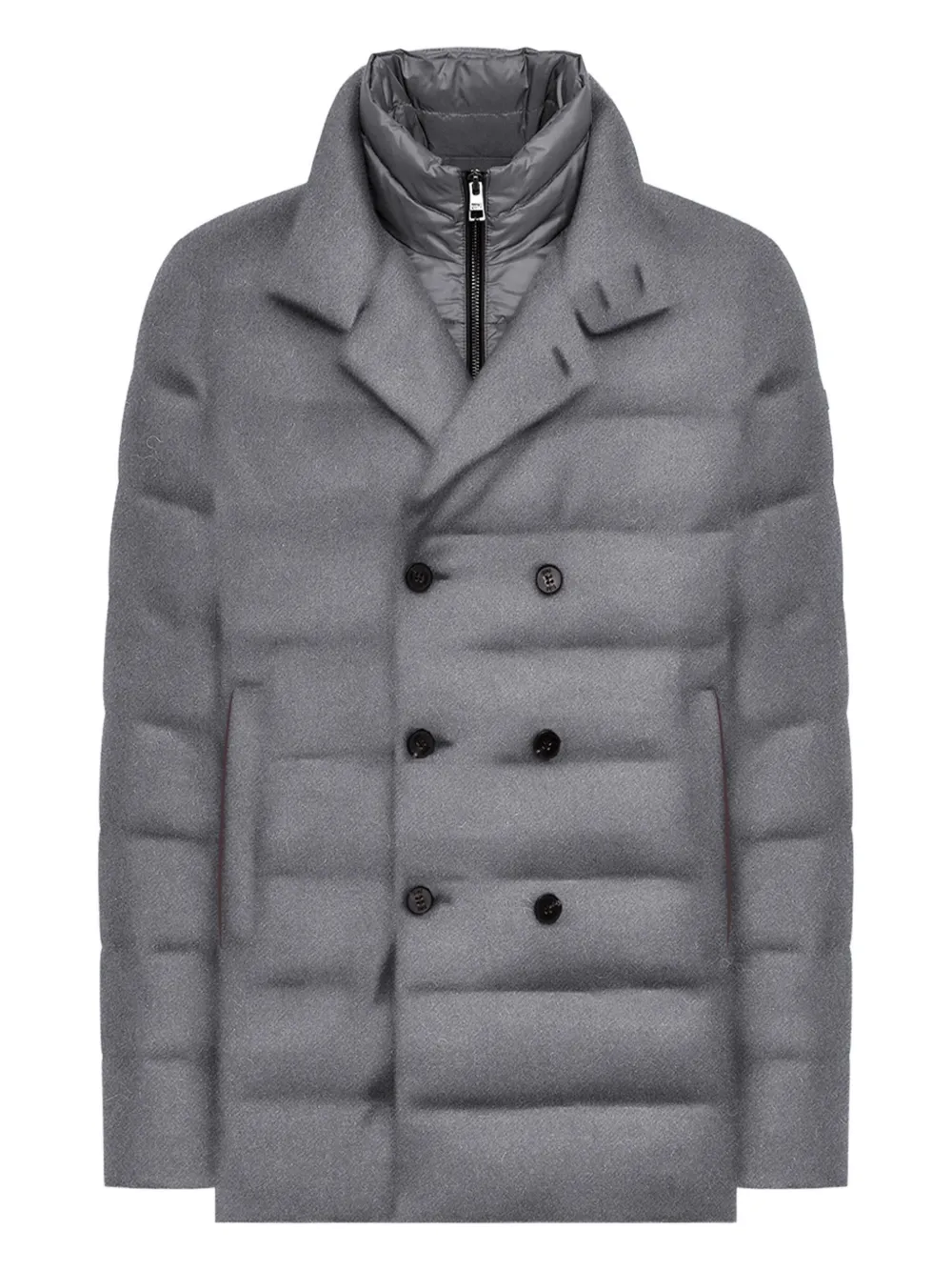 

Серая двубортная пуховая куртка Duno, серый