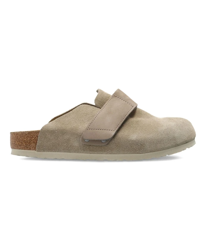 

Сандалии из замши/нубука бежевого цвета Birkenstock, серый