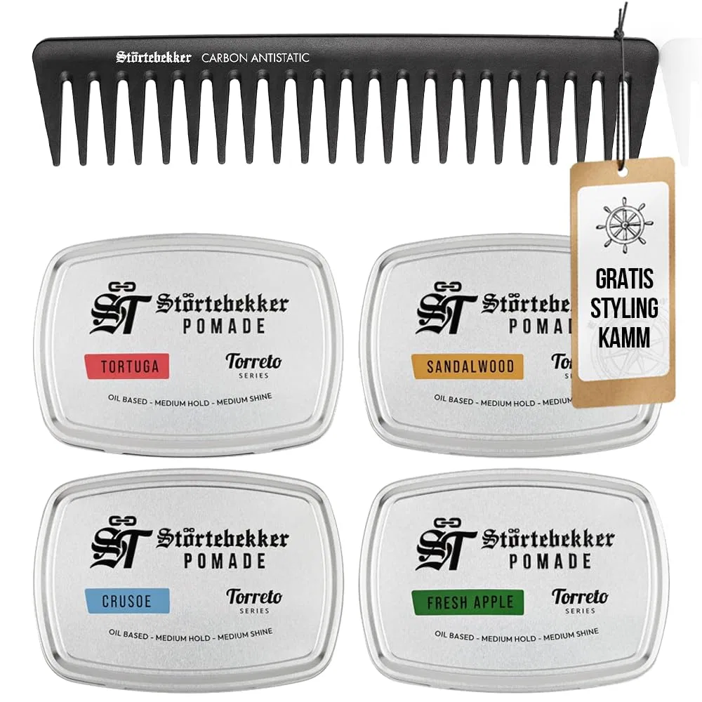 Набор помад для волос «Torreto Series» от Störtebekker Premium Pomade Störtebekker Shaving Accessories